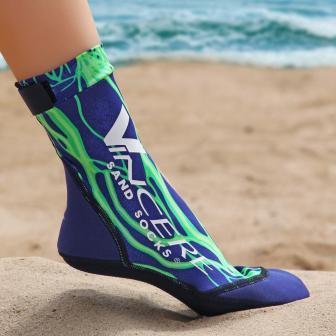 Носки для пляжного волейбола VINCERE GREEN LIGHTNING SAND SOCKS - купить в интернет магазине Acrobat24.ru 