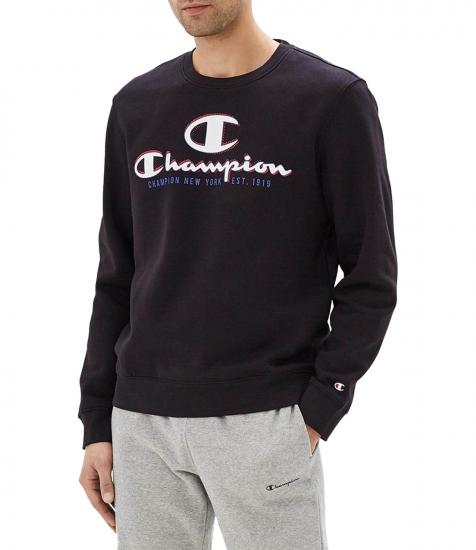 Толстовка Champion Crewneck Sweatshirt, 213433 черный - купить в интернет магазине Acrobat24.ru 