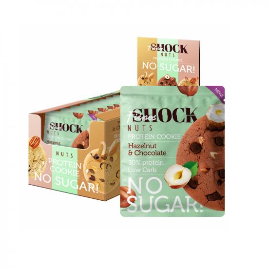Печенье FitnesShock Nuts 40 гр. (Шоколад — фундук) - в интернет магазине Acrobat24.ru 